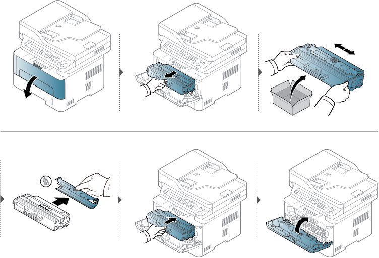 Replacing toner cartridge